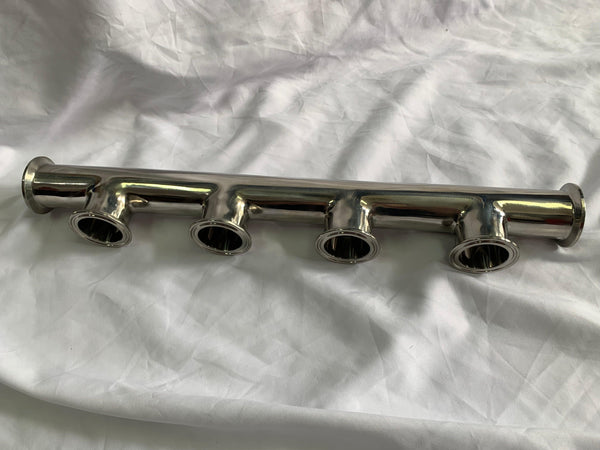 Tri Clamp Manifolds 4 Ports 1.5 inch Stainless Steel 304 - OakStills