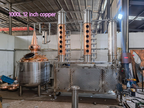 Copper Gin Vodka Whiskey Still 1000L 12 Plate - OakStills
