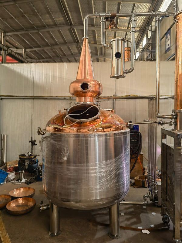 Copper Gin Vodka Whiskey Still 1000L 12 Plate - OakStills