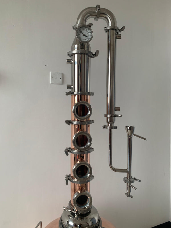 26 Gallon Copper Flute Column Still - OakStills