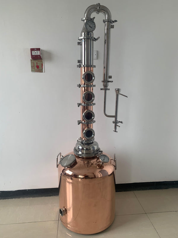 26 Gallon Copper Flute Column Still - OakStills
