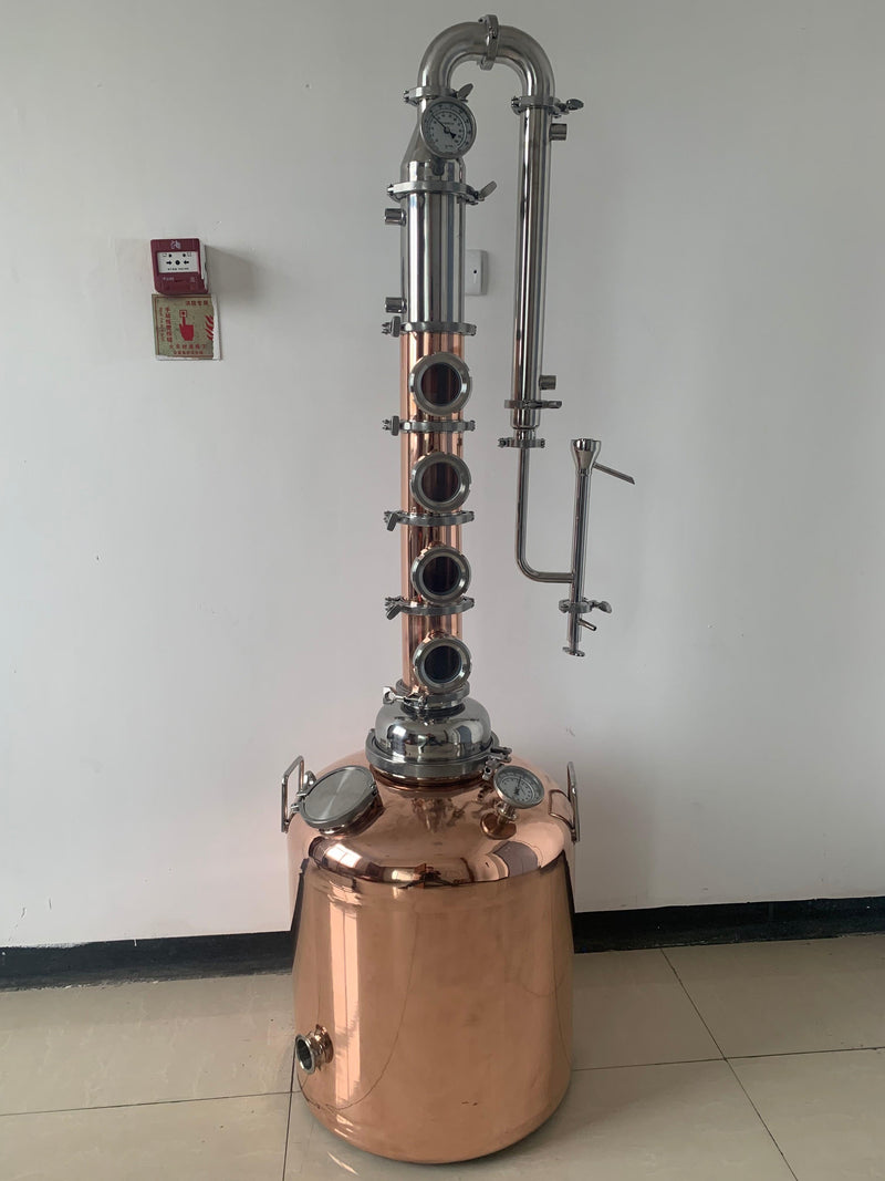 26 Gallon Copper Flute Column Still - OakStills