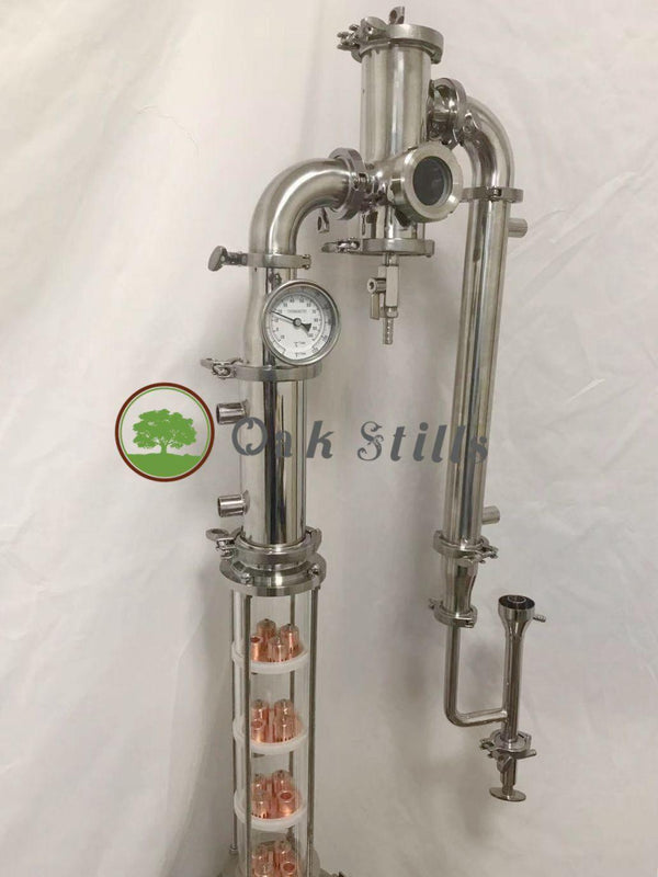 3" Glass Reflux Column with Gin Basket - OakStills
