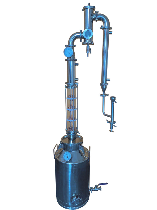 8 Gallons / 13 Gallons 3 inch Glass Column Still with Gin Basket