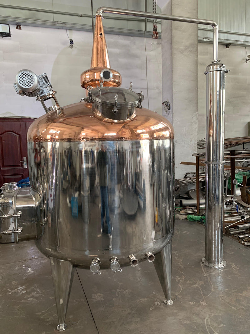 400 Gallons / 1600L Copper Pot Still Stripping Still - OakStills