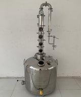 200Lt / 52 Gallon Non Jacket 4" 4 Plates Flute Column Still / Reflux Still - OakStills
