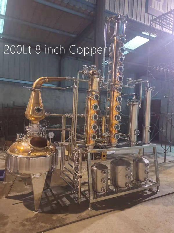 Vodka Gin Whiskey Rum Distiller, 200Lt 8 inch copper