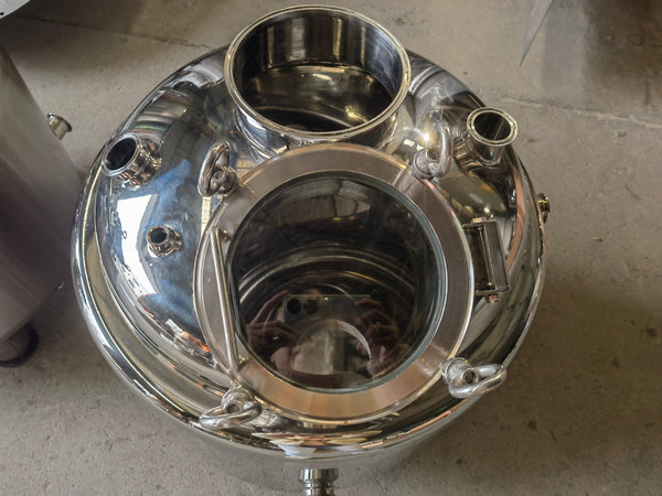100Lt / 26 Gallon Stainless Steel Double Jacket Boiler Bain Marie, top view