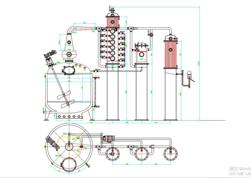 1000L Copper Craft Distilling Vodka Gin Whiskey Distillery - OakStills