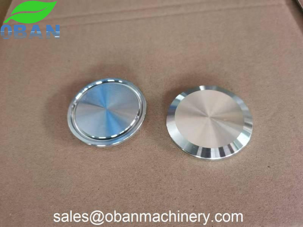 Tri clamp end cap blank plate