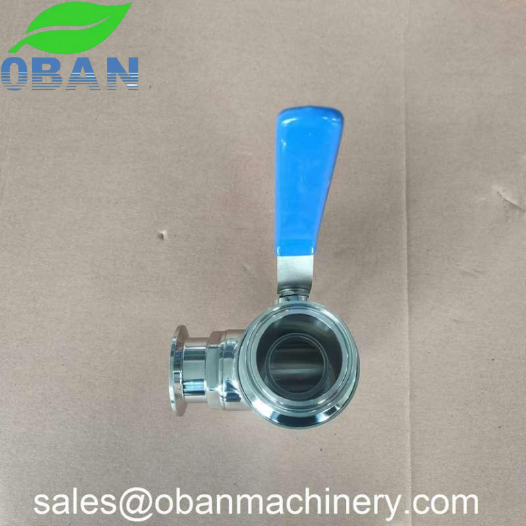 Tri clamp 3 way ball valve (T type)