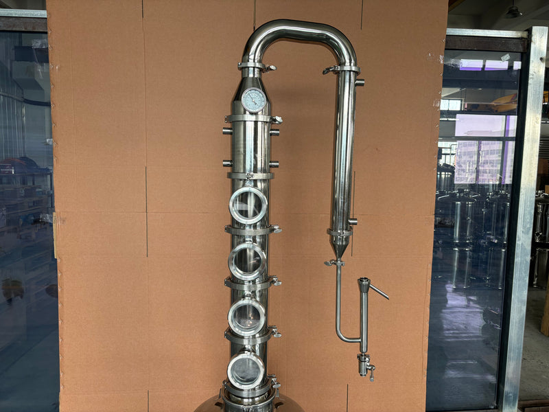 6" Stainless Flute Distillation Column(4 Plate Sections)
