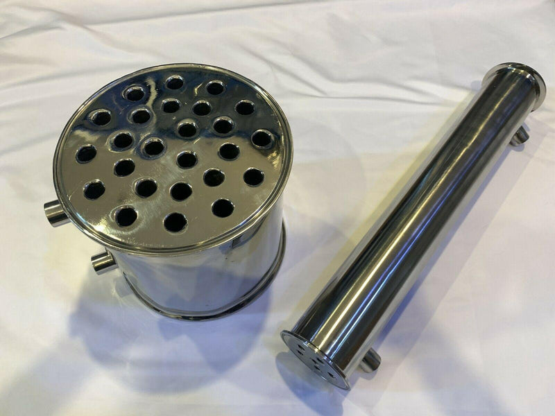 8" 4 Plates Stainless Steel Column with Copper Bubble Plates - OakStills