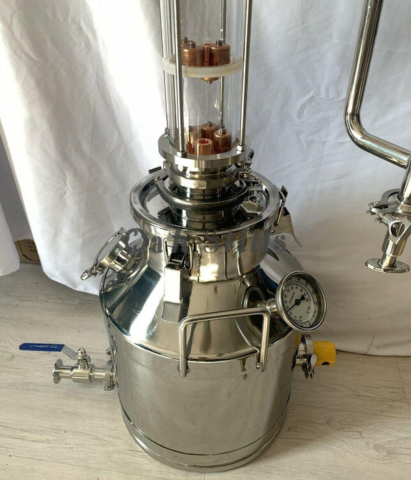 30Lt / 8 Gallon 3inch Glass Column Still - OakStills