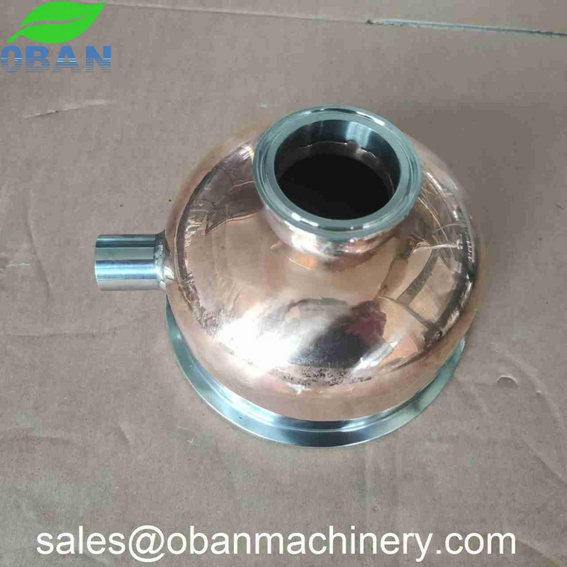 Copper 6" to 2" reducer with dial thermometer