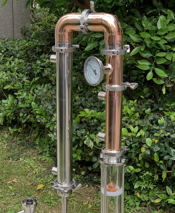 2 inch 4 Plate Glass Copper Reflux Still Column