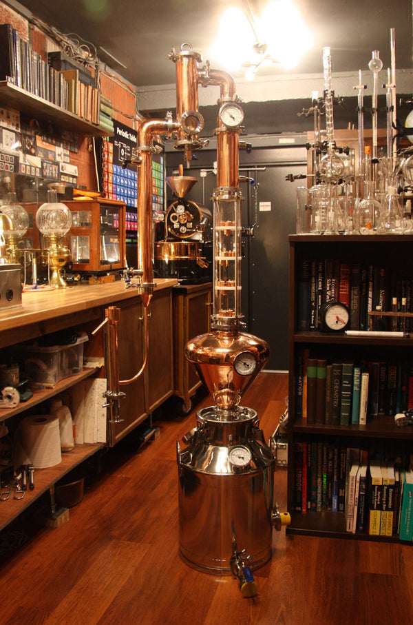 Moonshine Distilling Gin Still 8 Gallon / 13 Gallon 3" Copper Column with Gin Basket - OakStills