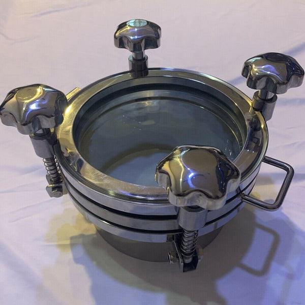Stainless Steel Glass Manway 100mm 150mm 200mm 250mm 300mm 350mm - OakStills