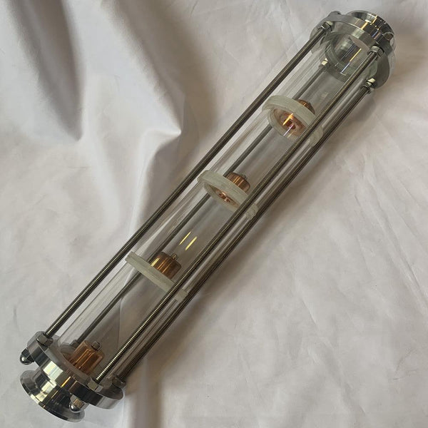 2" glass reflux still moonshine still column, lie down