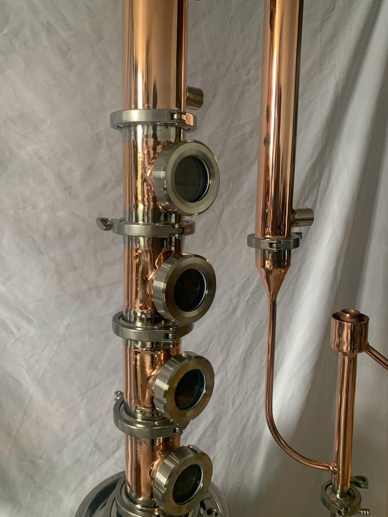 3" Copper Moonshine Still Reflux Column - OakStills