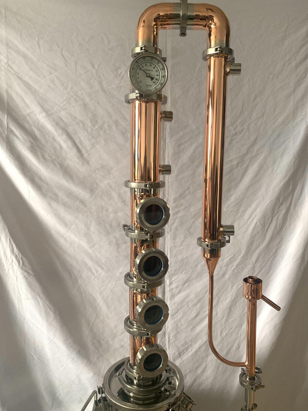 3" Copper Moonshine Still Reflux Column - OakStills