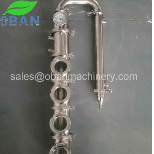 4" Stainless Steel Moonshine Still Flute Column w/ Perforated Plates