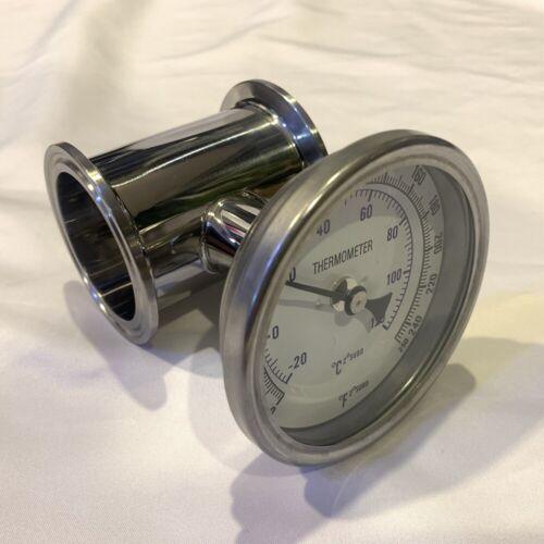 tri clamp spool with 1/2 inch FNPT / Thermometer Kit