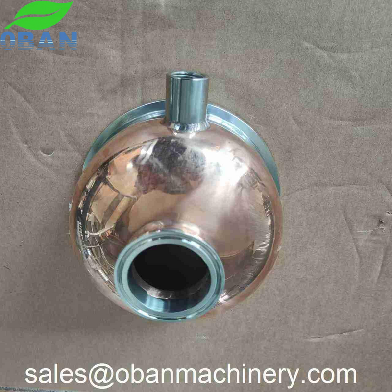 Copper 6" to 2" reducer with dial thermometer