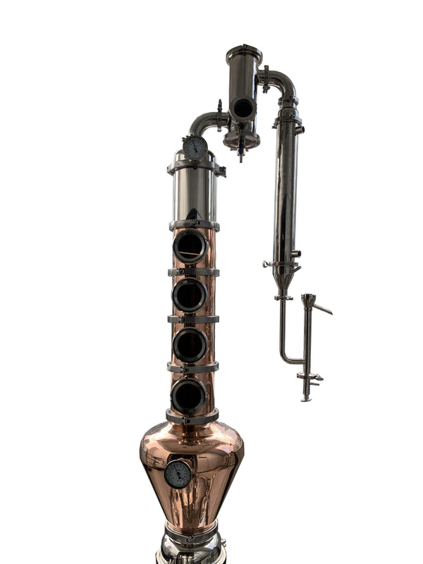 100l / 200l / 300l / 400l / 500l Baine Marie Jacketed Still with 6" Copper Column - OakStills