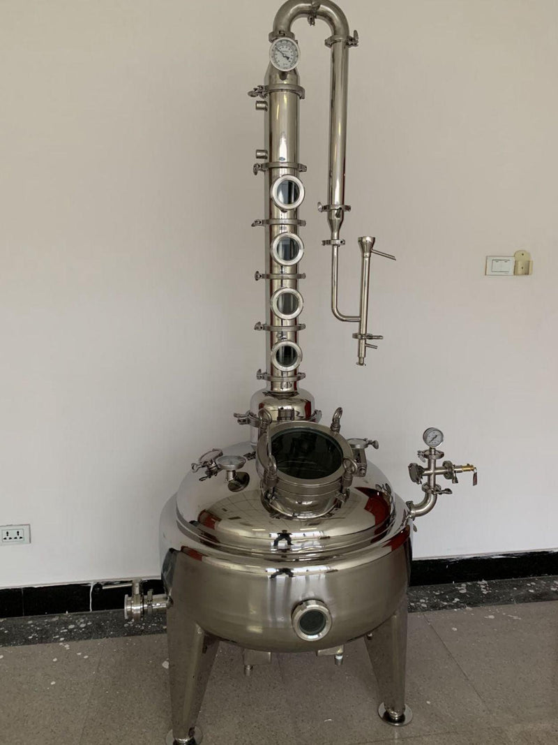 26 Gallon Jacket Distiller Vodka Gin Whiskey 4 inch Flute Still - OakStills