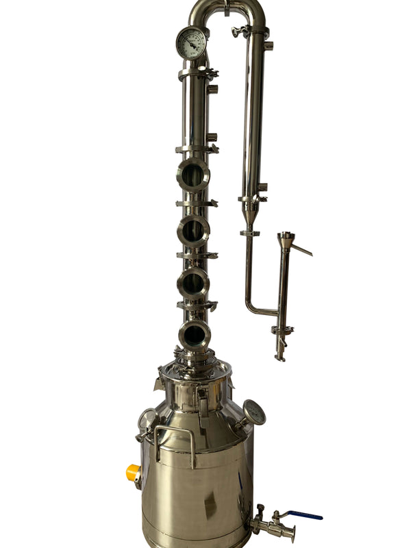 8 Gallons 3 inch 4 Plate Stainless Flute Column Still