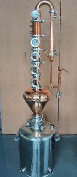 26 Gallon 100L Copper Reflux Still with 4" Copper Flute Column&Coppe Helmet