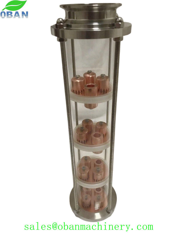 3" Borosilicate glass copper bubble plate moonshine reflux column