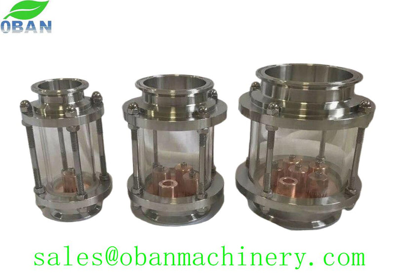 1.5"/2"/2.5"/3"/4" Glass Reflux Column Section with Copper Bubble Plate
