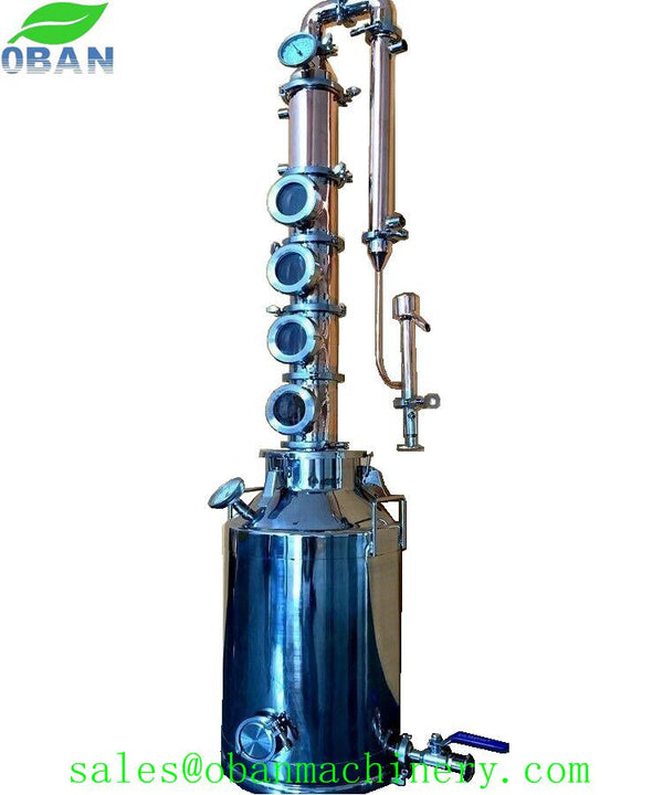 13 Gallon 4" All Copper Alcohol Flute Column Still - TurnKey Project