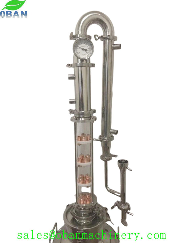 3" Glass Reflux Column Moonshine Still w/ Dephlegmator, Condenser, Bubble Plate