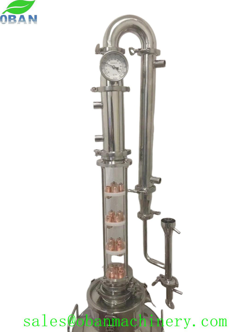 3" Glass Reflux Column Moonshine Still w/ Dephlegmator, Condenser, Bubble Plate