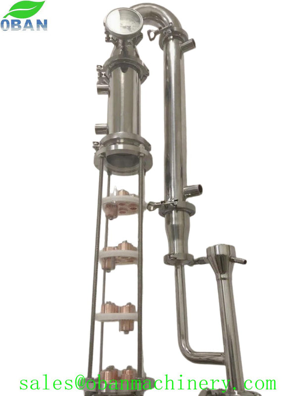 3" Glass Reflux Column Moonshine Still w/ Dephlegmator, Condenser, Bubble Plate