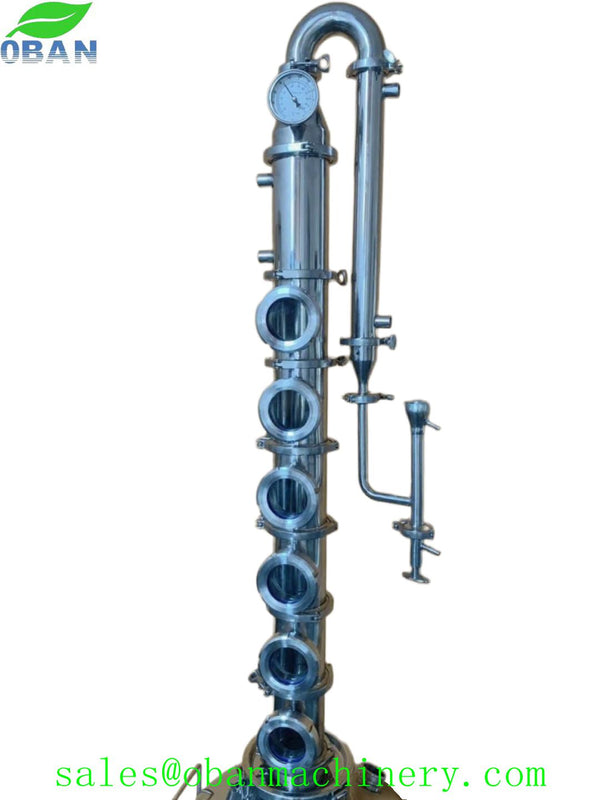 4 inch 6plates Stainless Reflux Column with Copper Bubble Plates