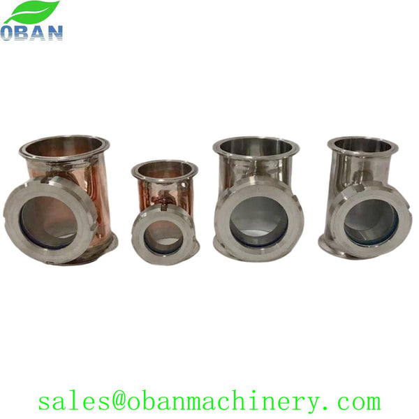 3 inch / 4 inch Sight Glass Union TriClamp Tee