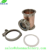 3 inch / 4 inch Sight Glass Union TriClamp Tee