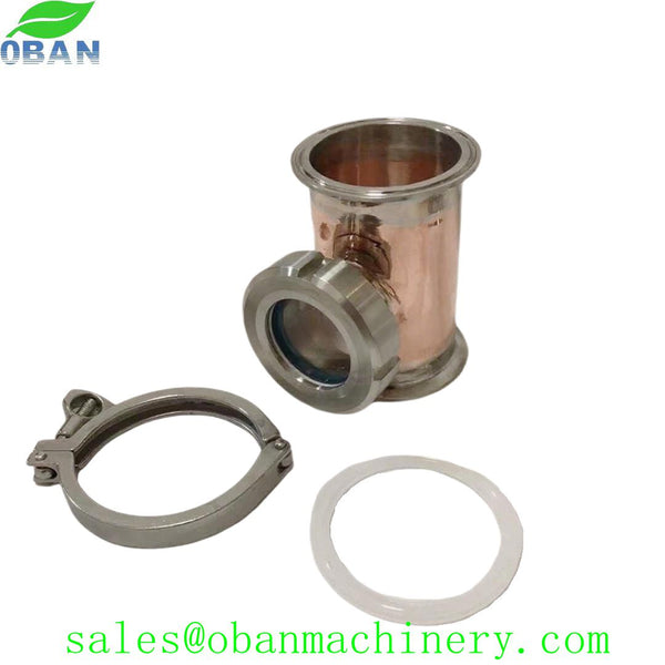 3 inch / 4 inch Sight Glass Union TriClamp Tee