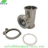 3 inch / 4 inch Sight Glass Union TriClamp Tee