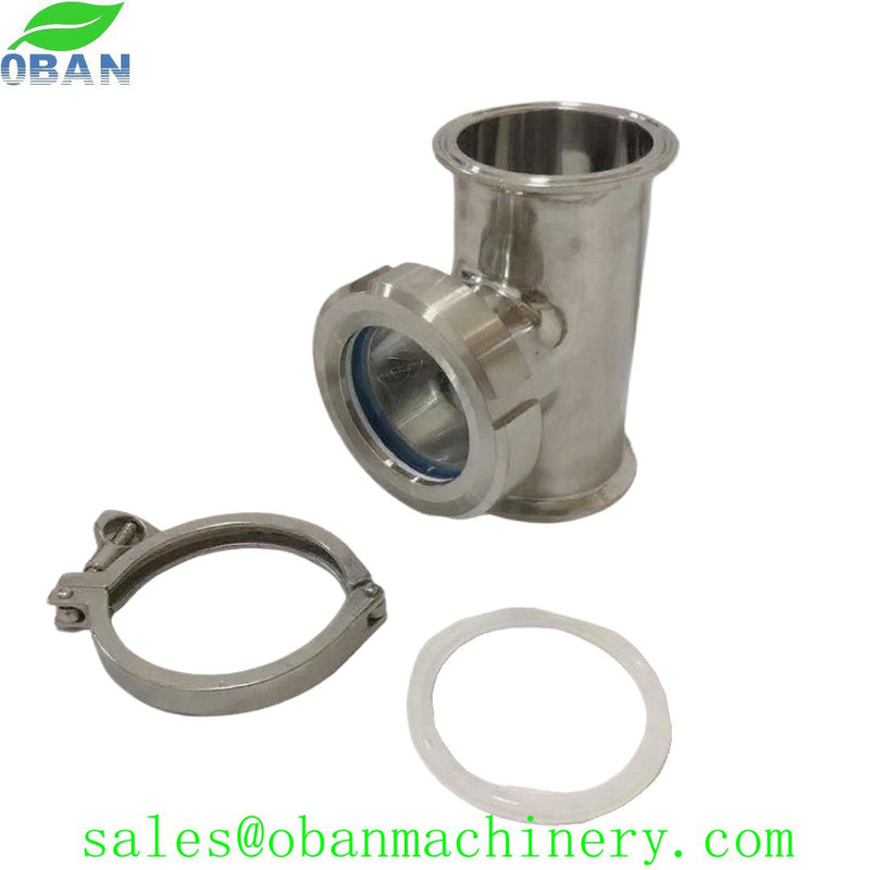 3 inch / 4 inch Sight Glass Union TriClamp Tee