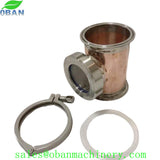 3 inch / 4 inch Sight Glass Union TriClamp Tee