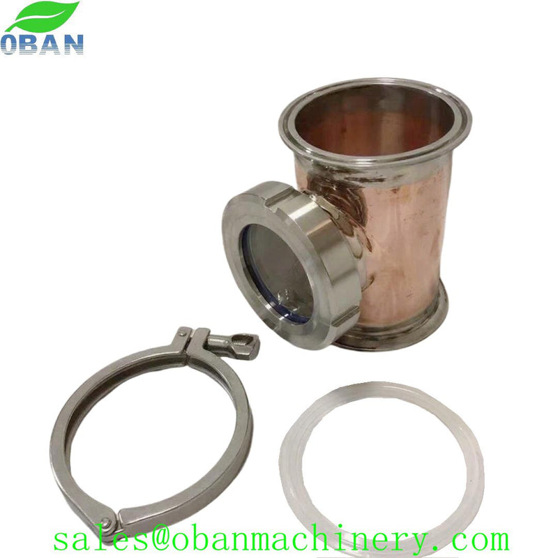 3 inch / 4 inch Sight Glass Union TriClamp Tee