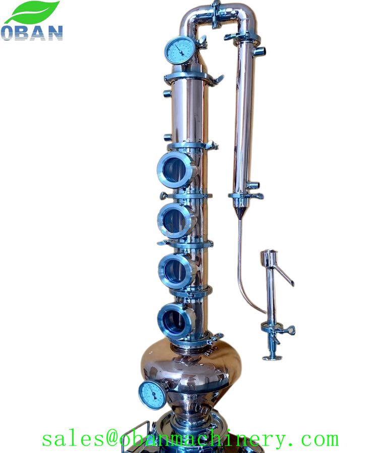 4 inch Copper Flute Distillation Column with Copper Helmet