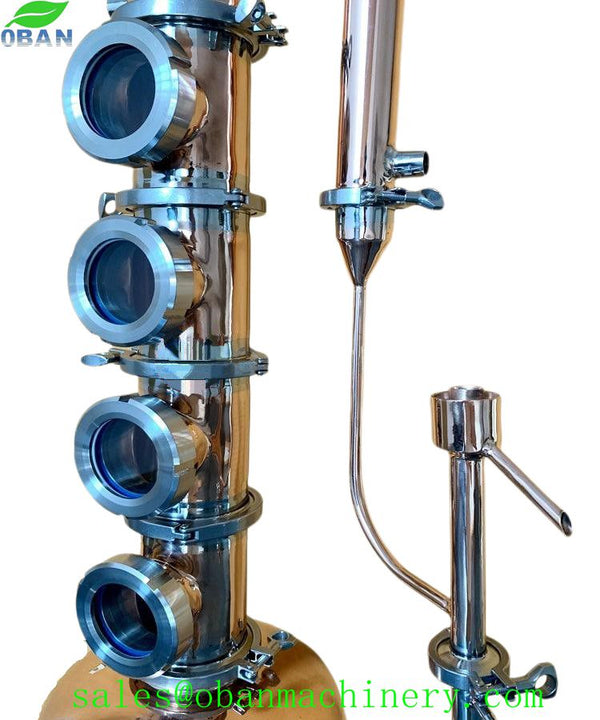 4 inch Copper Flute Distillation Column with Copper Helmet