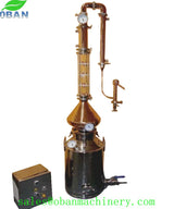 50Lt 3 inch 4 Plates Copper&Glass Column Reflux Still with Copper Helmet