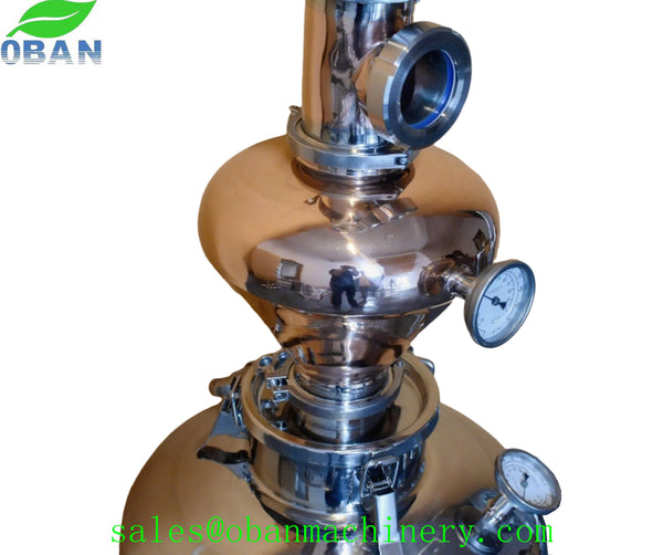 4 inch 4 Plates Copper Reflux Column with Copper Helmet